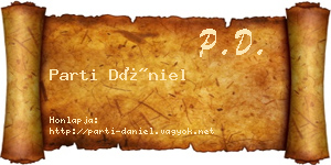 Parti Dániel névjegykártya